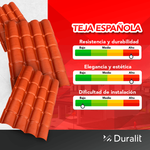 Con la Teja Española Duralit ahorras tiempo y costos